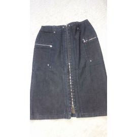 Jupe En Jean Femme Zippee Devant "Camaïeu" Taille 36 Idée Cadeau
