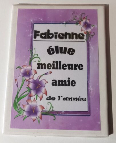 Jolie Plaque décorative FABIENNE élue meilleure amie de l'année idée cadeau noël anniversaire retraite fêtes diverses neuve emballée