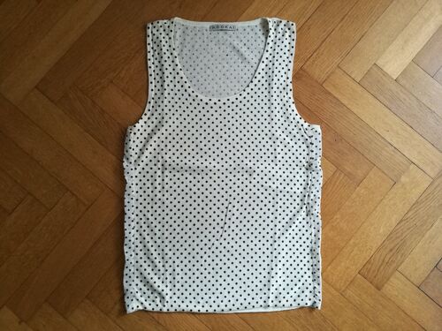 Débardeur Kookaï Ivoire À Pois Noirs Avec Côtés Transparents Taille 1