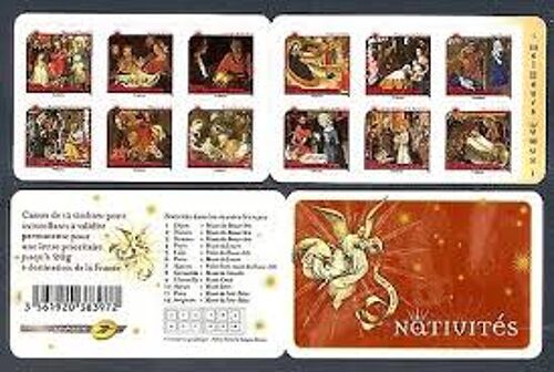 "Meilleurs Voeux" Nativités Tableaux Bande Carnet 621 Année 2011 Autoadhésifs N° 621 622 623 624 625 626 627 628 629 630 631 632 Yt Luxe Validité Permanente Prioritaire