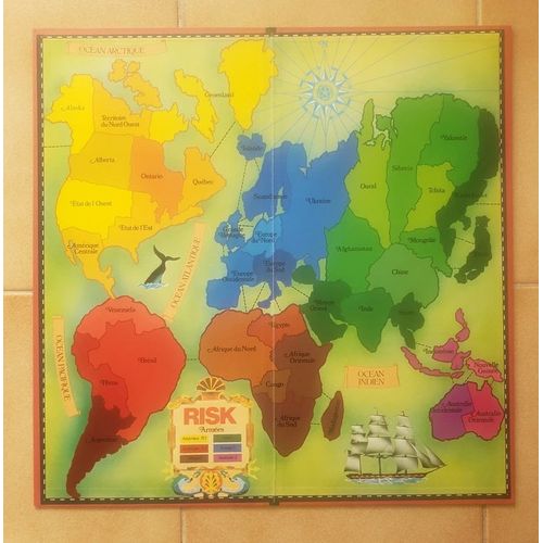 Plateau Du Jeu Risk 1986