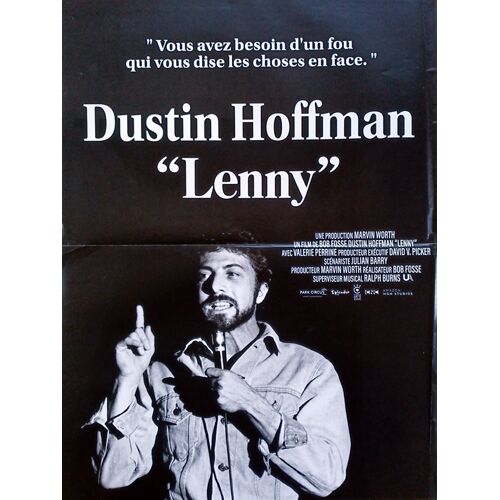 Lenny - Véritable Affiche De Cinéma Pliée - Format 40x60 Cm - De Bob Fosse Avec Dustin Hoffman, Valerie Perrine, Jan Miner, Stanley Beck, Frankie Man, Rashel Novikoff - 1975 Ressortie 2025
