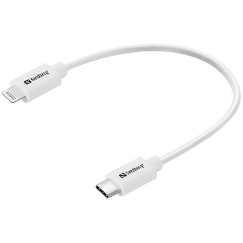 Sandberg 136-71 câble Lightning 0,2 m Blanc
