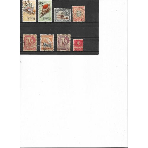 Kenya Ougandtanganyka 8 Timbres Oblitérés 1937
