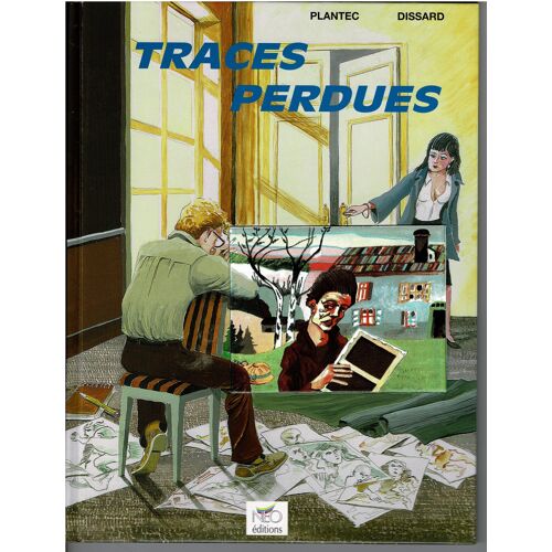 B.D . Traces Perdues  Plantec  1999 / Rare / Dédicace Et Plaque Émaillée Sur Couverture