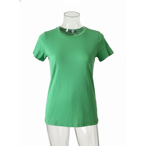 T-Shirt Vert Vif Uni À Manches Courtes - Zara - Taille S 