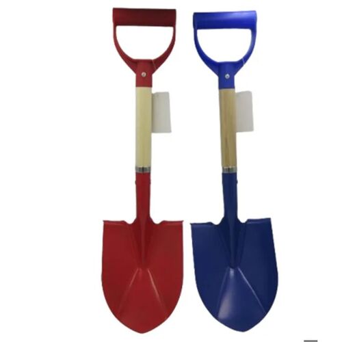 Pelle - EQUIP LOISIRS - 57 cm - Manche en bois - Pelle en fer - Couleurs bleu et rouge