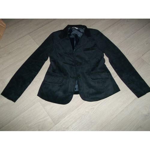 Veste U Collection Velours Bleu Marine Taille 42 Neuve