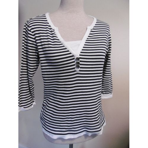 Burton Tee Shirt Marinière T 38 40