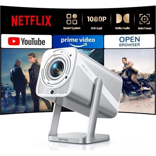 Vidéoprojecteur 4K TOPTRO TP1 Courte Focale Bluetooth Auto Focus Dolby