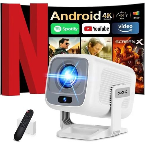 Vidéoprojecteur portable Full HD¿App intégrée,Wifi6 BT5.4,1080P,autofocus,correction trapèze auto,rotation 180°,HDMI/TV Stick/USB