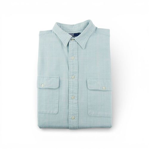 Reconditionné - Chemise Classiques Homme À Carreaux - Taille L - Homme - Bleu Clair
