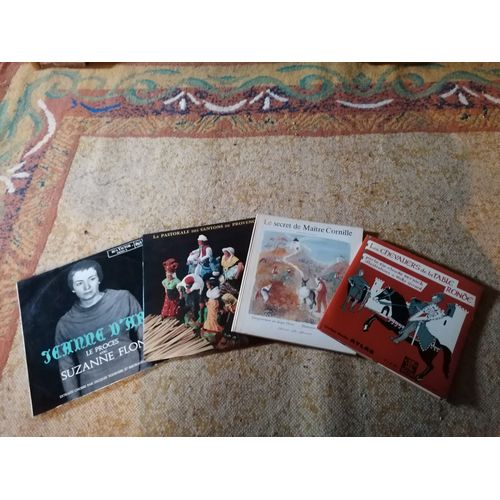 Lot 4 Vinyles Voix De Légende & Contes – Fernandel, Paturel, Suzanne Flon, Sardou - État Collection
