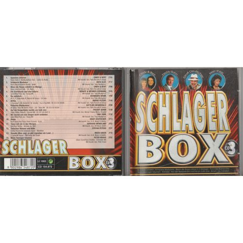 Cd Compilation Schlager Box N° 03 Cindy 1 Bert 6 -Renate & Werner - Freddy Quinn - Iren Sheer Peter Kraus - Tina York Stefan Peters -Gottlieb Wendenals - Draft Deutscher Autro Mechana 154 872
