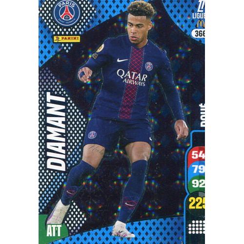 N° 366 Doué Psg Carte Jeu Adrenalyn Xl "Diamant" Ligue 1 2025-2026