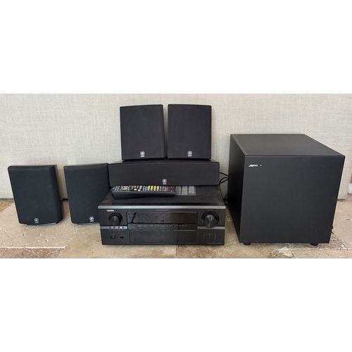 Ampli home cinéma Denon AVR-2807 + caisson basses Jamo A 3SUB.1 + kit enceintes 5.0 Yamaha NS 103