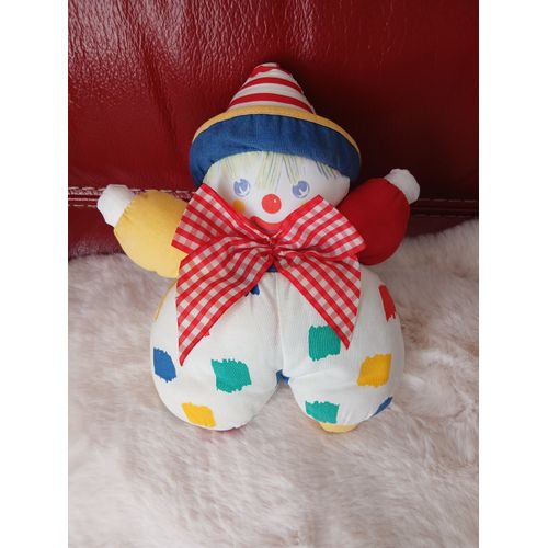 Corolle Vintage/1993: Clown-Poupée chiffon avec grelot