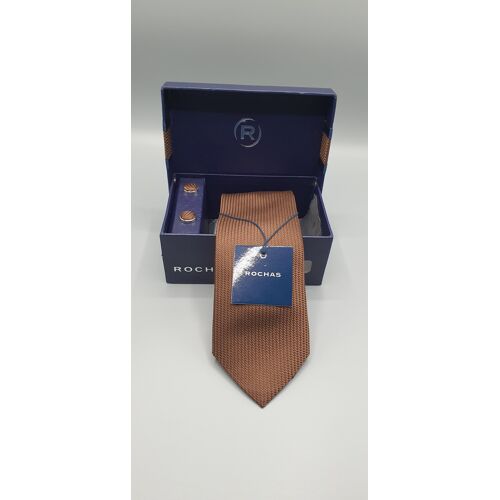 Cravate Marron 100% Soie Homme Rochas
