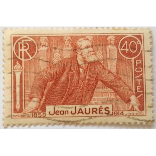 Timbre France Oblitéré - Yt 318 - 40c - 1936 - Jean Jaurès