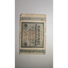 Billet 20 Milliards De Mark N°133622, 1923