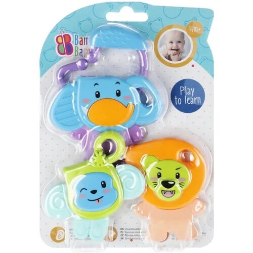 Set De 4 Anneaux De Dentition Bam Bam Safari