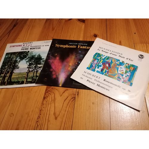 Lot 3 Vinyles Pierre Monteux – Vienne & Hambourg – Brahms, Berlioz, Mendelssohn