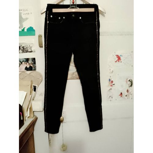 Jean Noir Côtés Dorés 34 Xs Zara Woman.