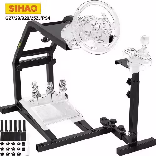 Support volant de course pour Logitech-SIHAO-G27/29/920,25ZJ,PS4,volants,réglable de 57 à 73 cm-Support de volant de simulation de course-Noir-Garantie d'un an Sony PlayStation 4