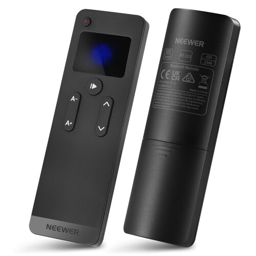 NEEWER RT113 Télécommande pour APP NEEWER Teleprompter, Mise à Niveau avec Connexion Bluetooth Directe et Bouton Silencieux, Compatible avec Smartphone et Tablette iOS Android X17 II/X16/X12/X14, etc