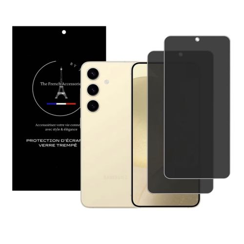 Pack 2 Verres Trempés Anti Espion pour Samsung Galaxy S24 Plus Protection Ecran 9H Antichoc Confidentialite - THE FRENCH ACCESSORIES BY TDM
