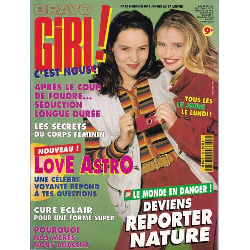 Bravo Girl ! N° 22 - 4 Janvier 1993 - Love Astro / Séduction Longue Durée / Arizona Junior, Johnny Depp