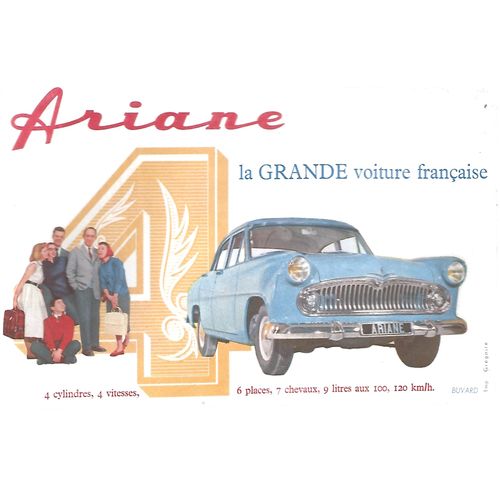 Buvard - Ariane La Grande Voiture Francaise -