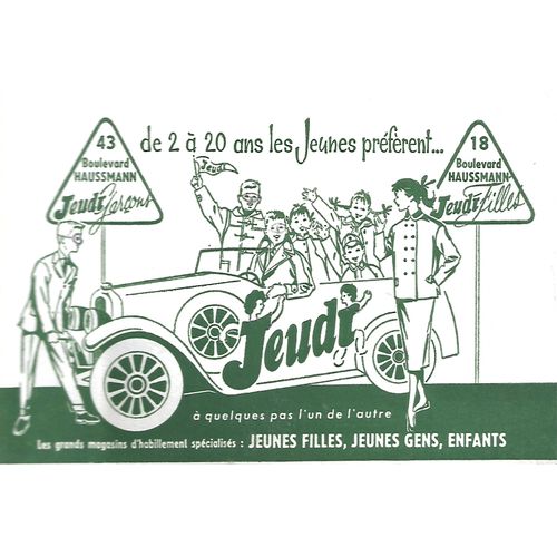 Buvard - Jeudi 43 Boulevard Haussmann Paris -