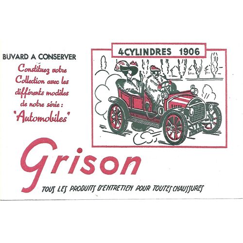 Buvard Grison - 3 Cylindres 1906