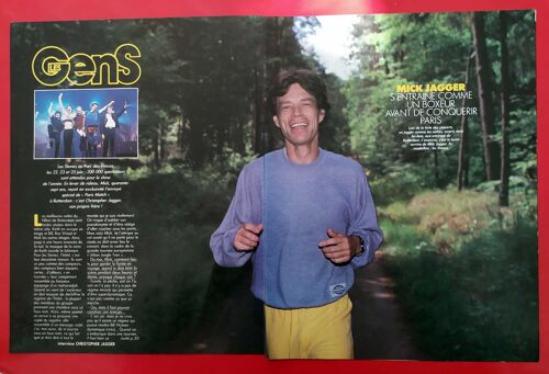 Paris Match N° 2144 - Mick Jagger - Coupures De Presse, Clipping De 1990
