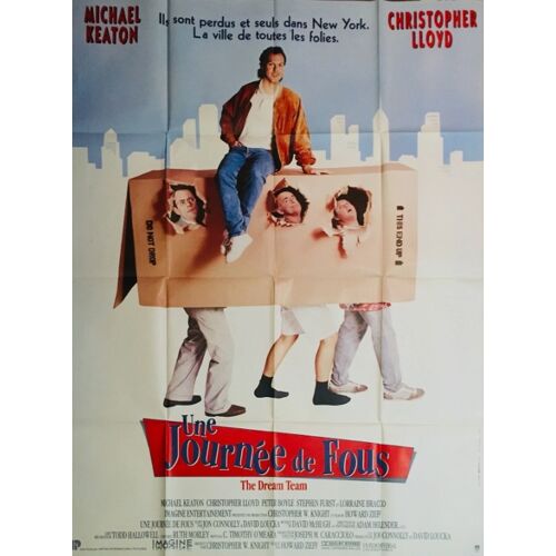 Une Journée De Fous - Affiche Originale De Cinéma - Format 120x160 Cm - Un Film De Howard Zieff Avec Peter Boyle, Stephen Furst, Michael Keaton, Christopher Lloyd - Année 1988