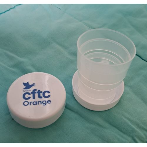 Verre Rétractable Cftc Orange Telephonie Syndicat Verre Pliable Trail Running Ravitavillement Camping Collection En Plastique - Envoi Très Rapide Et Soigné.