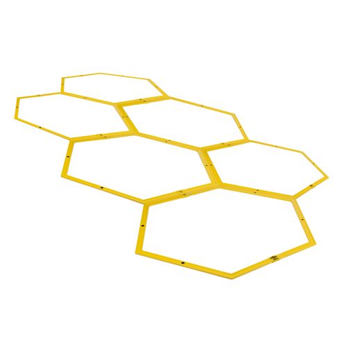 Umbro Échelle D'agilité Ø57,5 Cm - 6 Hexagones Avec Pièces De Connexion - Entrainement Football - Jaune