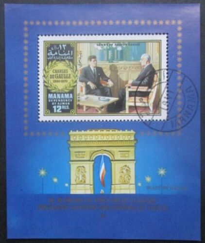 Manama Bloc Général De Gaulle Oblitéré