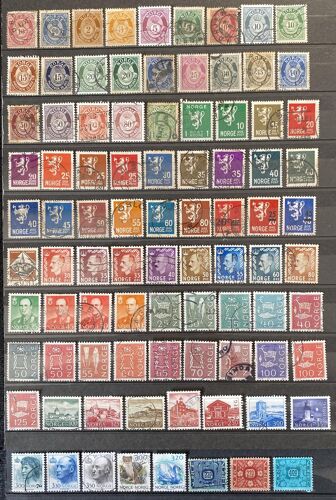Lot De 88 Timbres Norvège