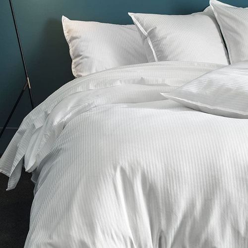 Housse De Couette Unie En Satin De Coton, Grand Hotel