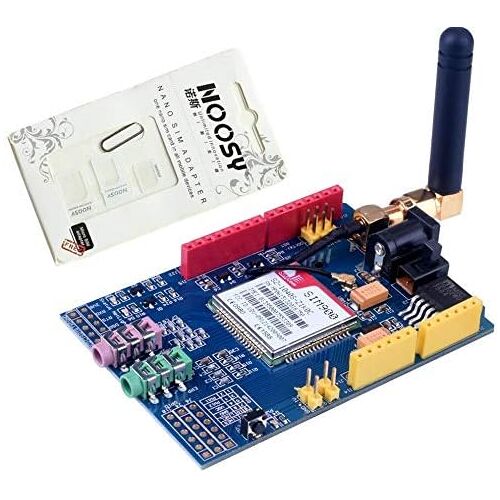 MEVRONISSHOP-SIM900 GPRS/GSM Shield Development Board Quad-Band Module with Antenna + Gift | Module Quadri-Bande de Carte de développement de Bouclier de SIM900 GPRS/GSM avec l'antenne + Cadeau