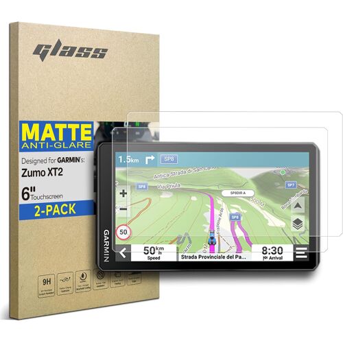 Vornixorsarlshop-Lot De 2 Films De Protection D'écran En Verre Trempé Pour Garmin Zumo Xt2, Zauts Mo Xt2 Gps 6 Pouces Compatible Avec Les Gants Et Les Coques Anti-Éblouissement (Mat)