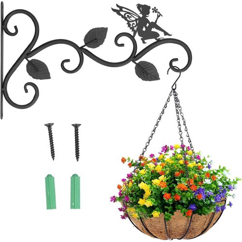 Mevronisshop-Crochets De Suspension Muraux En Fer, Support Crochet Plante Suspendues, Suspension Mural Crochet Plante Avec Vis, Supports De Panier Suspendu Pour Extérieur, Jardin, Paniers Suspendus (