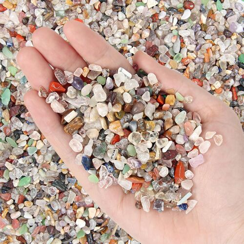 Mevronisshop-1 Kg De Graviers Naturels, Mélange De Pierres Polies, Galets Polis, Petits Cailloux Décoratifs Pour Aquariums, Bougeoirs, Pots De Fleurs, Remplissage Pour Jardins Et Vases