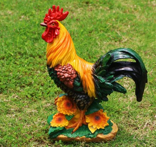 Mevronisshop-Statue De Jardin En Forme De Coq, Décoration D'animaux De La Ferme, Sculpture De Poulet Pour Jardin, Terrasse, Cuisine, Décoration Et Décoration De Pelouse