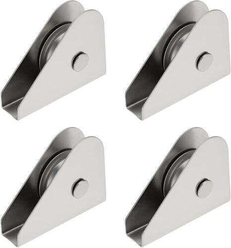 Mevronisshop-Lot De 4 Poulies Pour Mât De Drapeau En Acier Inoxydable 7 X 5,2 X 1,6 Cm Pour Hisser Et Abaisser Le Drapeau