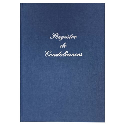 Elve Registre Condoleances Bleu 23 Pages + Garde