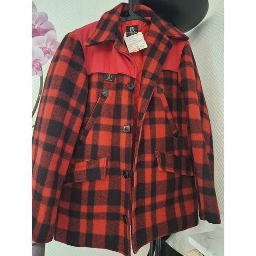 Manteau Homme Noir Et Rouge