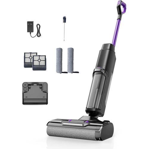 NouvelHorizonstore-W15 Aspirateur Laveur sans Fil, Aspirateur Balai Silencieux 65dB avec Auto-Propulsion, 45 Min d¿Autonomie, Nettoyage des Bords, Idéal pour Poils d¿Animaux et Sols Durs